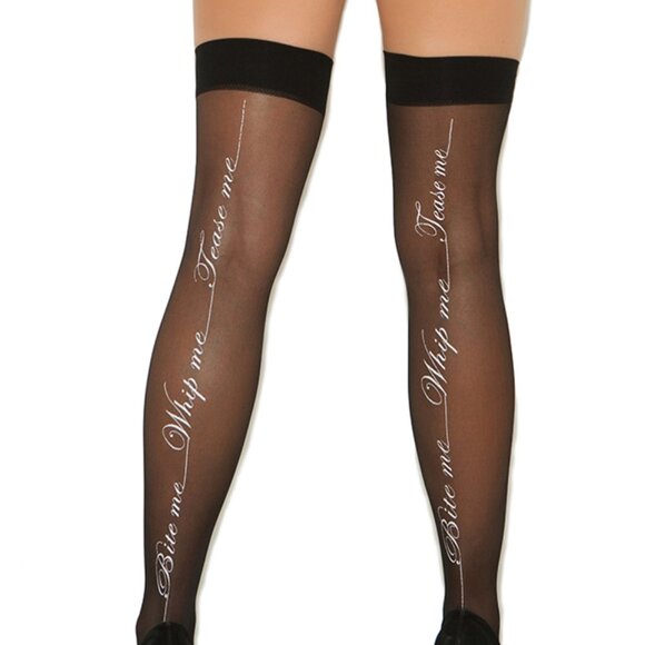 Bite Me, Whip Me, Tease Me Sheer Thigh High's - Picture 5 of 6